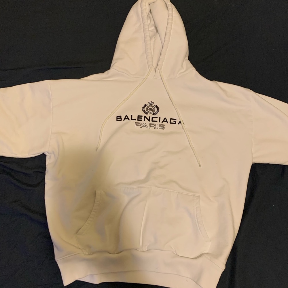 White balenciaga hoodie